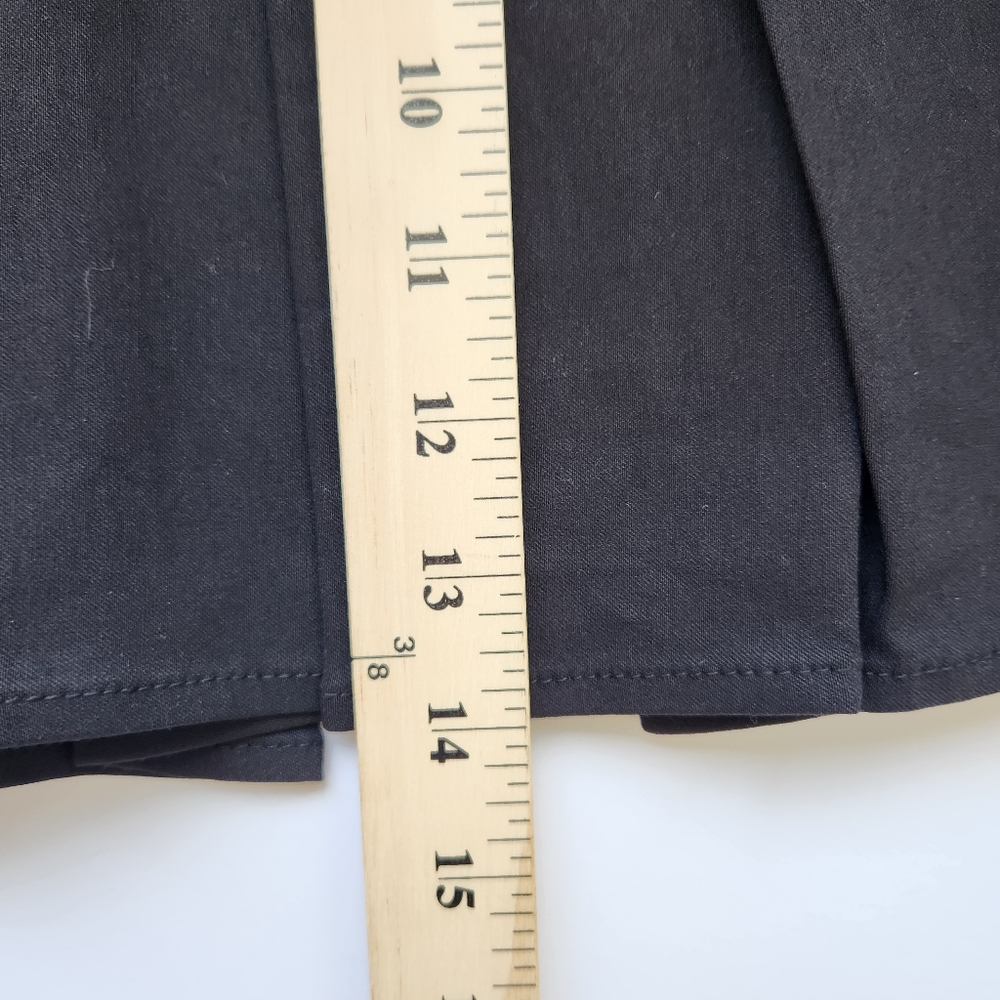 School Girl Pleated Mini Skirt Black Belted Prep School Preppy Academia Small - Picture 15 of 16